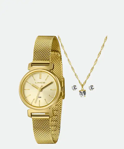 Image_Kit Relógio Feminino Lince LRGH292L28 Dourado