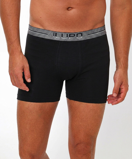 Cueca Boxer Masculina Lupo Preto