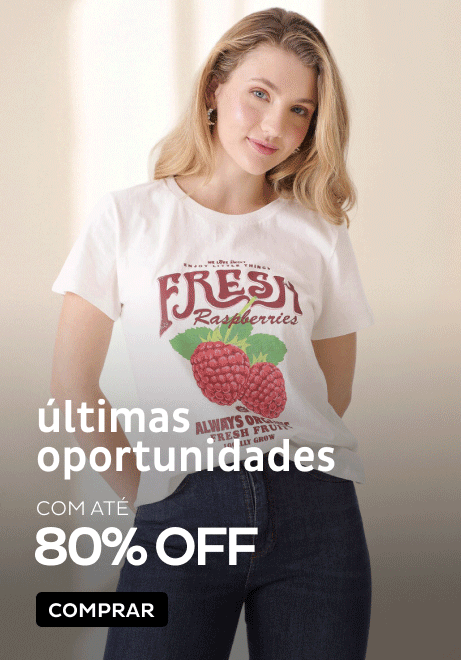 Últimas Oportunidades por até 80%OFF