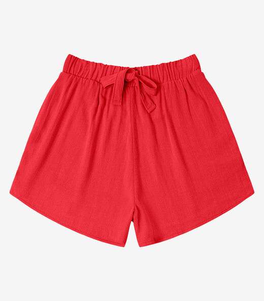 Shorts Feminino Em Linho Endless Laranja