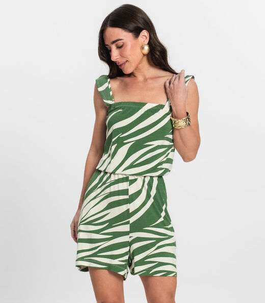 Macaquinho Feminino Curto Infinita Cor Verde