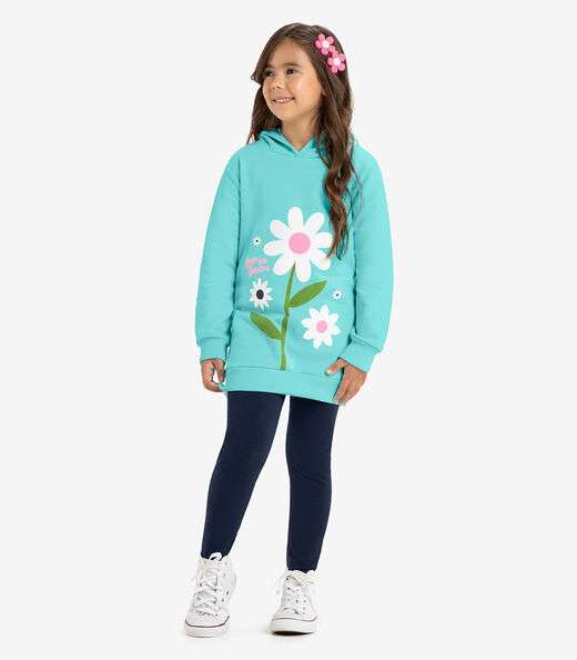 Conjunto Infantil Blusão Com Legging Rovi Kids Azul