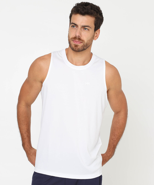 Regata Masculina Básica Fitness MR Branco