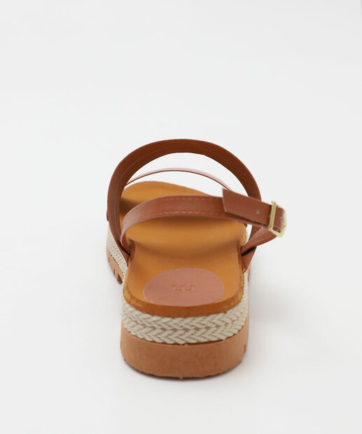 Sandália Flatform Feminina Marisa Marrom