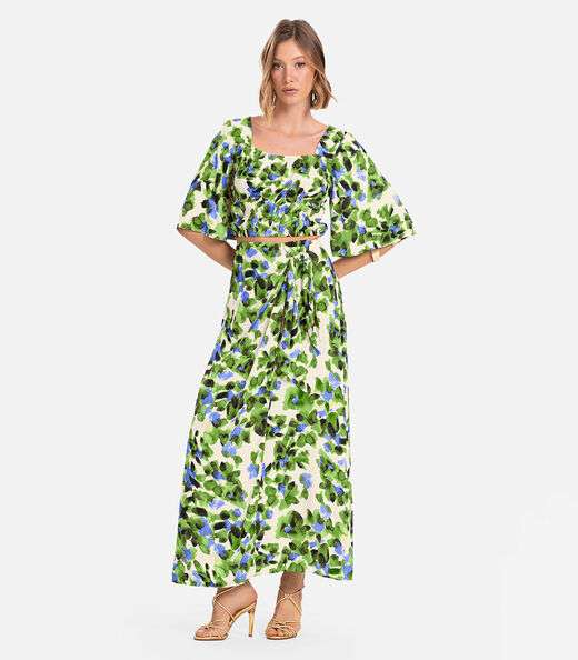 Image_Saia Longa Estampada Endless Verde