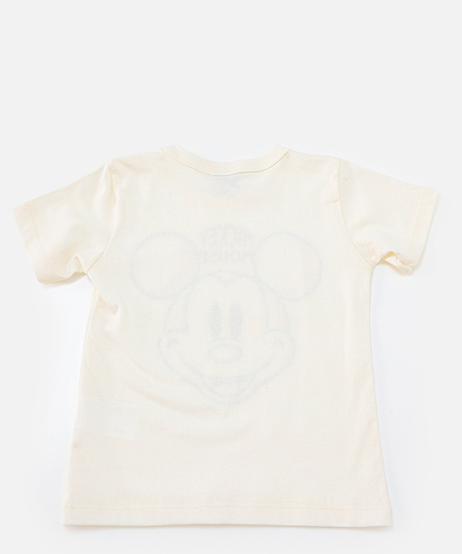 Camiseta Infantil Mickey Disney Tam 1 a 3 Off White