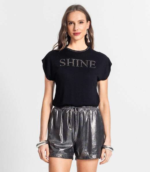 Blusa Feminina Em Visco Tricot Endless Preto