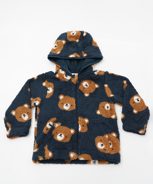 Image_Jaqueta infantil Sherpa Urso Capuz Marisa Tam 1 a 3 Azul