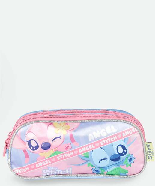 Image_Estojo Escolar Infantil Stitch e Angel Disney