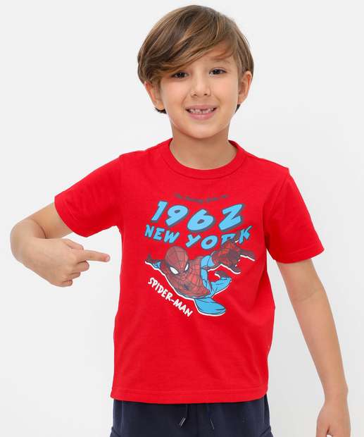 Image_Camiseta Infantil Homem Aranha Tam 4 a 10 Vermelho