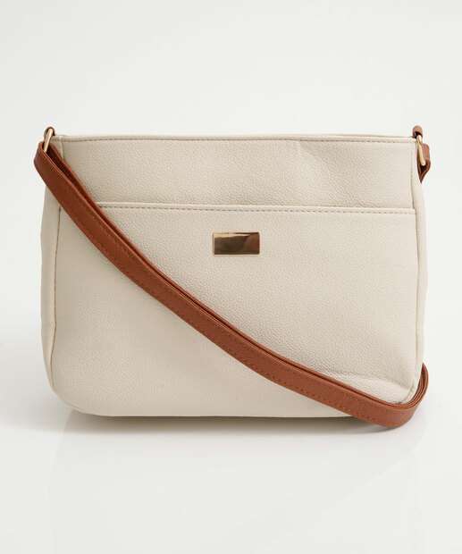 Bolsa Transversal Crossbody Feminina Marisa Off White