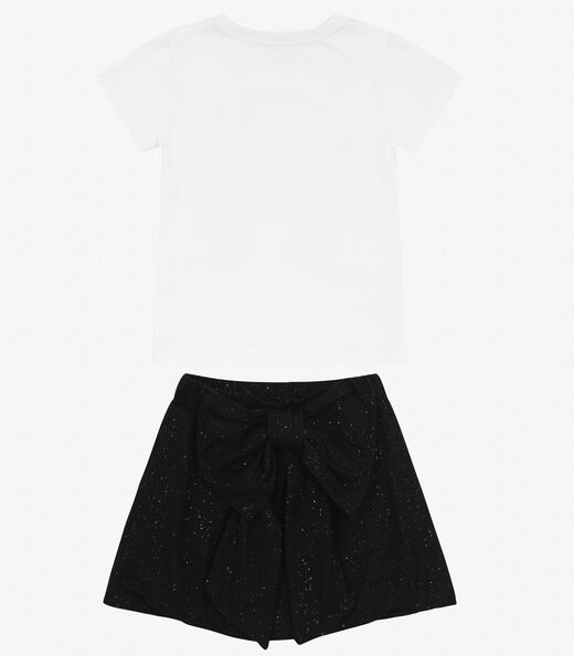 Conjunto Blusa com Saia em cotton leve Trick Nick Branco