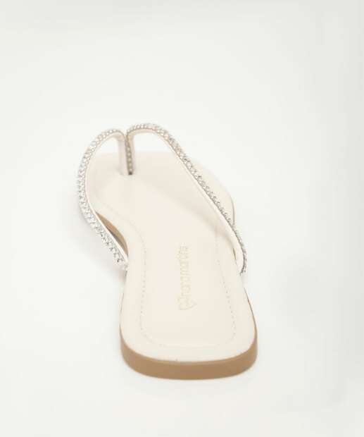 Rasteirinha Feminina Strass