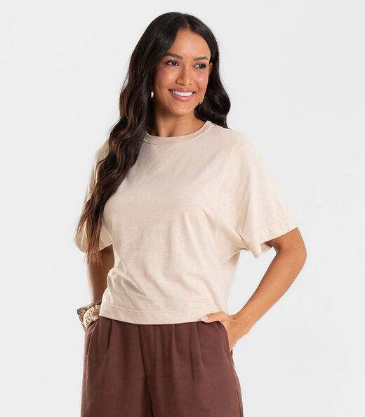 Image_Blusa Feminina Meia Malha Linho Rovitex Marrom