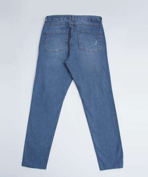 Calça Plus Size Feminina Jeans Destroyed Skinny Marisa