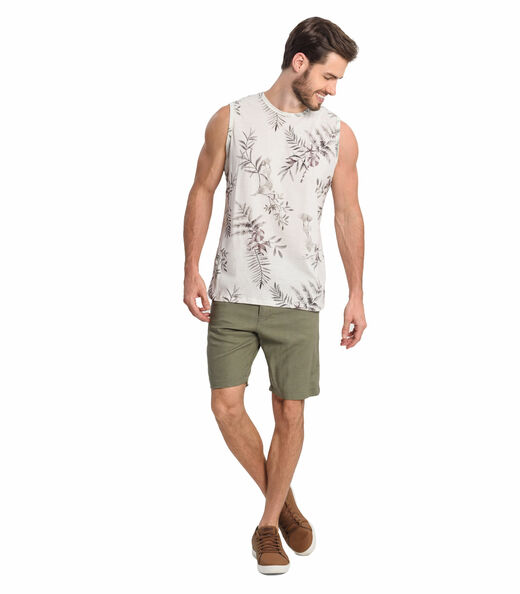 Regata Masculina Folhagens Rovitex Bege