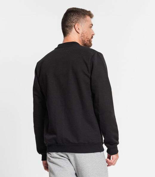 Jaqueta Plus Size Masculina Em Moletom Diametro Preto