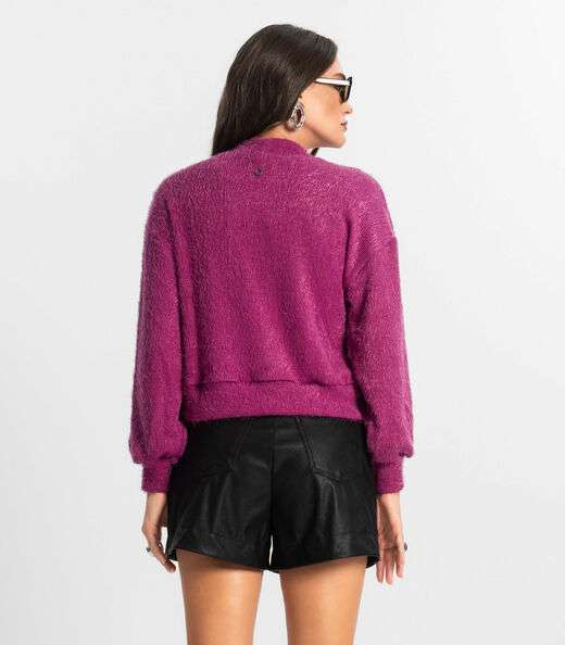 Blusão Feminino Tricô Endless Roxo