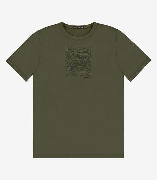 Camiseta Masculina em Meia Malha Diametro Verde