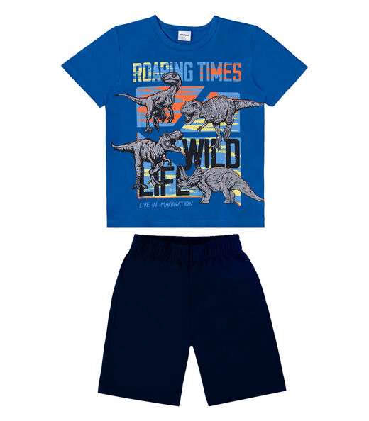 Conjunto Infantil Masculino Dino Rovi Kids Azul