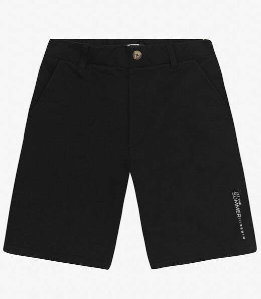 Bermuda Juvenil Masculina em Moletom Sarjado Minty Preto