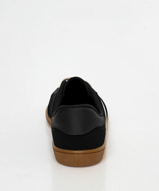 Tênis Casual Feminino Recorte Moleca Preto