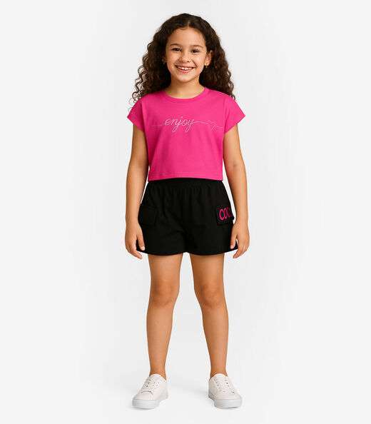 Image_Conjunto Infantil Blusa Com Shorts Rovi Kids Rosa