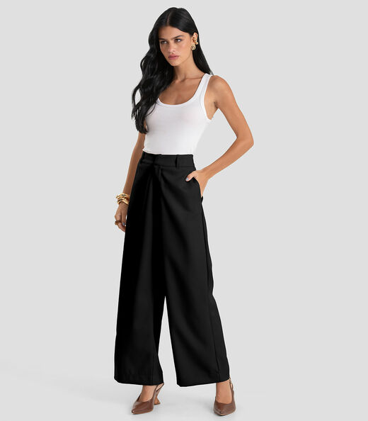 Image_Calça Feminina Pantalona em Tecido Dianna Preto