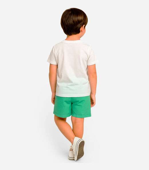 Conjunto Infantil Camiseta Com Bermuda Select Branco