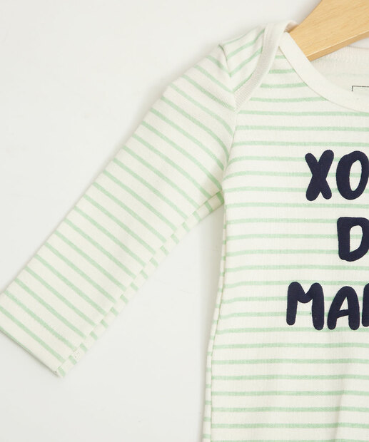 Body Infantil Bebê Estampa Frase Mr Tam 0 a 12 Meses
