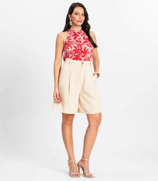 Regata Feminina em Viscotorcion Rovitex Vermelho