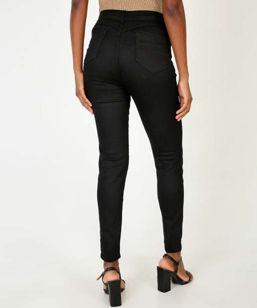 Calça Feminina Sarja Skinny Bolsos Zune Jeans