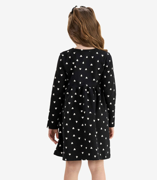 Vestido em Molecotton Peluciado Rovi Kids Preto