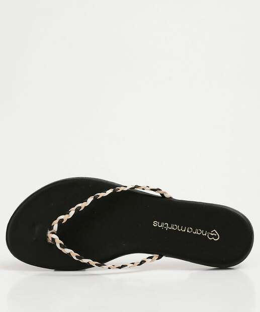 Rasteirinha Feminina Tiras Trançada 