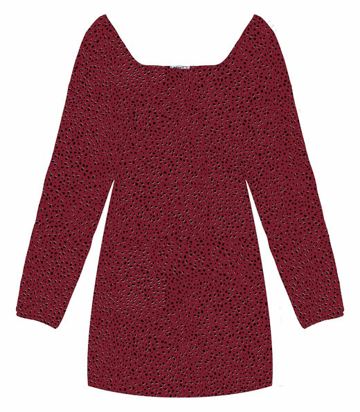 Image_Vestido Manga Longa Juvenil Em Molecotton Minty Vermelho