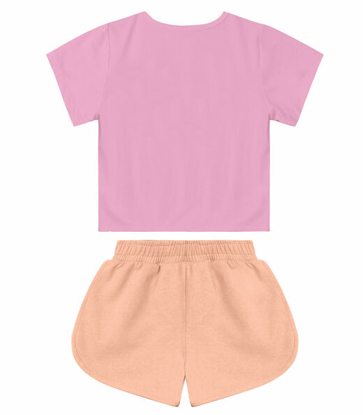 Conjunto Infantil Feminino Skate Rovitex Kids Rosa