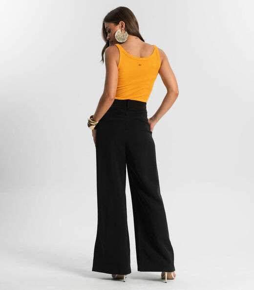 Calça Feminina Em Alfaiataria Endless Preto