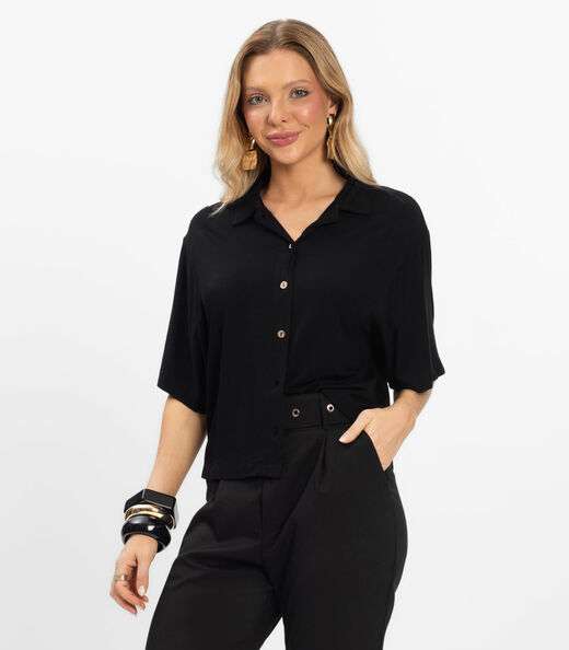 Image_Camisa Oversized Visco Maquinetada Rovitex Preto