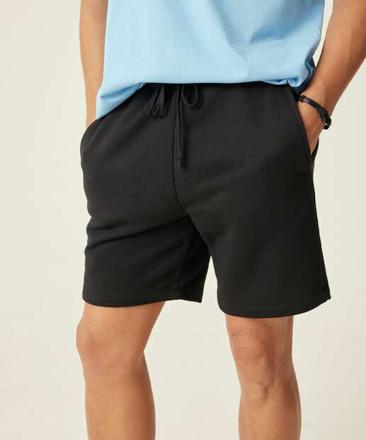 Bermuda Masculina Moletom Bolsos 