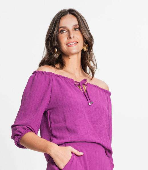 Blusa Feminina Ciganinha Rovitex Roxo
