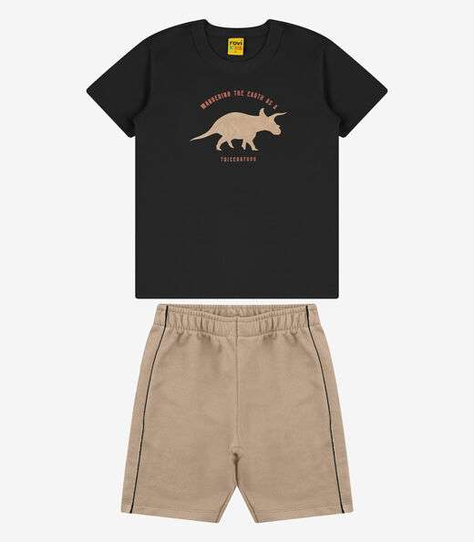 Image_Conjunto Camiseta com Bermuda Masculino Rovi Kids Preto