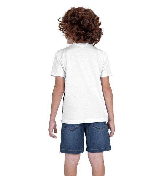 Conjunto Infantil Camiseta Com Bermuda Trick Nick Branco
