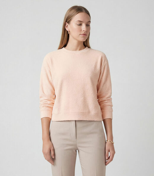 Image_Blusão Feminino Manga Longa Infinita Cor Rosa