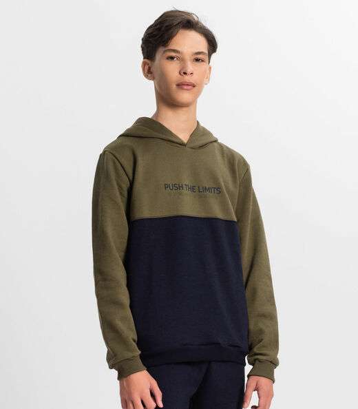 Blusão Juvenil Masculino Com Capuz Minty Verde