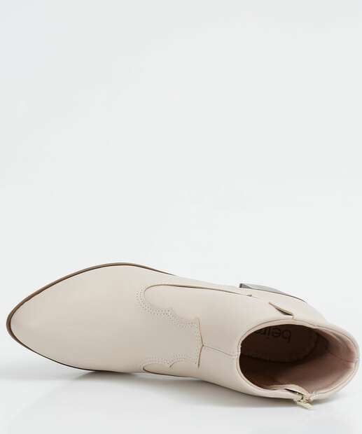 Bota Feminina Country Salto Grosso Bico Fino Beira Rio