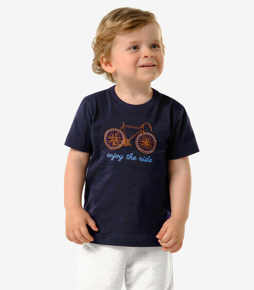 Image_Camiseta Infantil Meia Malha Estampa Trick Nick Azul