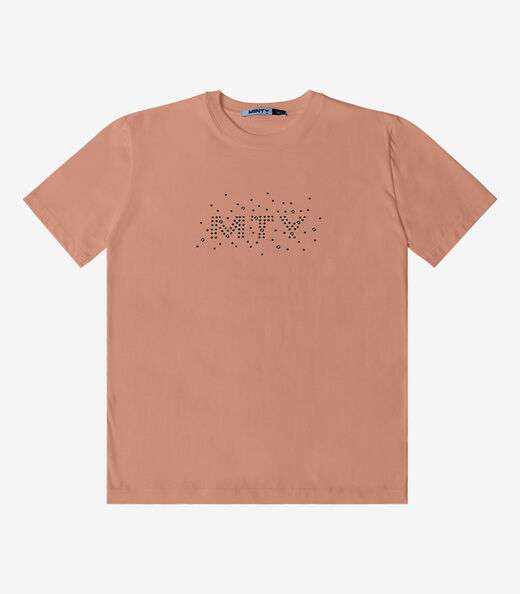 Image_T- Shirt Meia Malha Feminina Minty Marrom