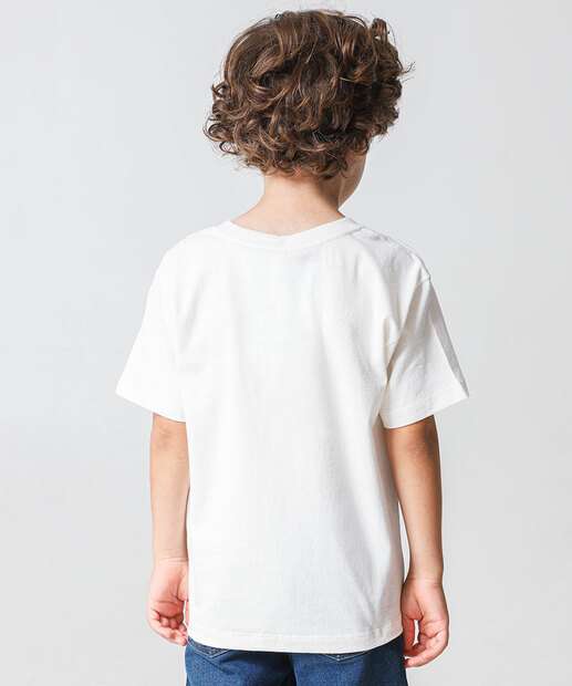 Camiseta Infantil Stitch Disney Tam 4 a 10 Off White