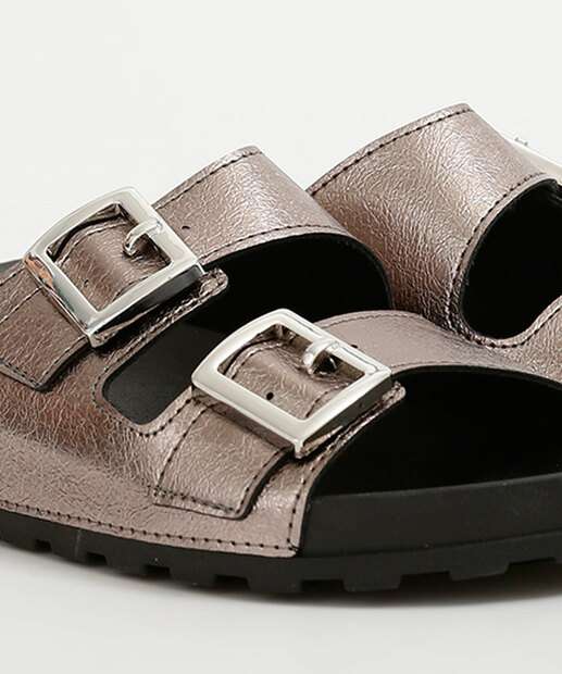 Rasteirinha Feminina Birken Metalizada Moleca