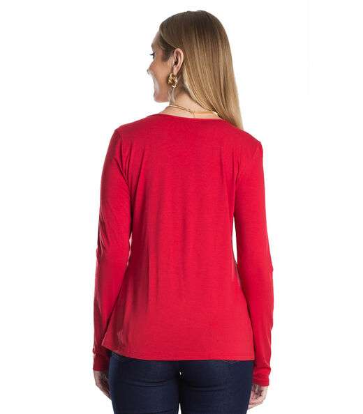 Blusa Feminina Manga Longa Rovitex Vermelho